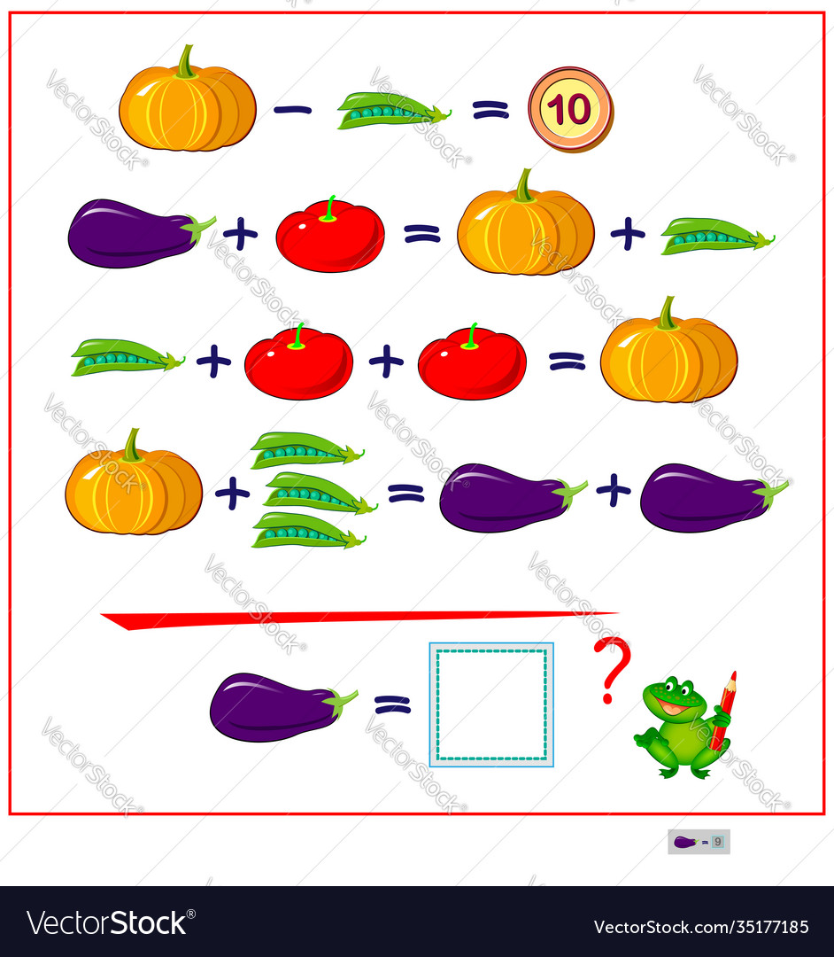 Mathematical logic puzzle game for smartest how Vector Image Mathematical logic puzzle game for smartest how