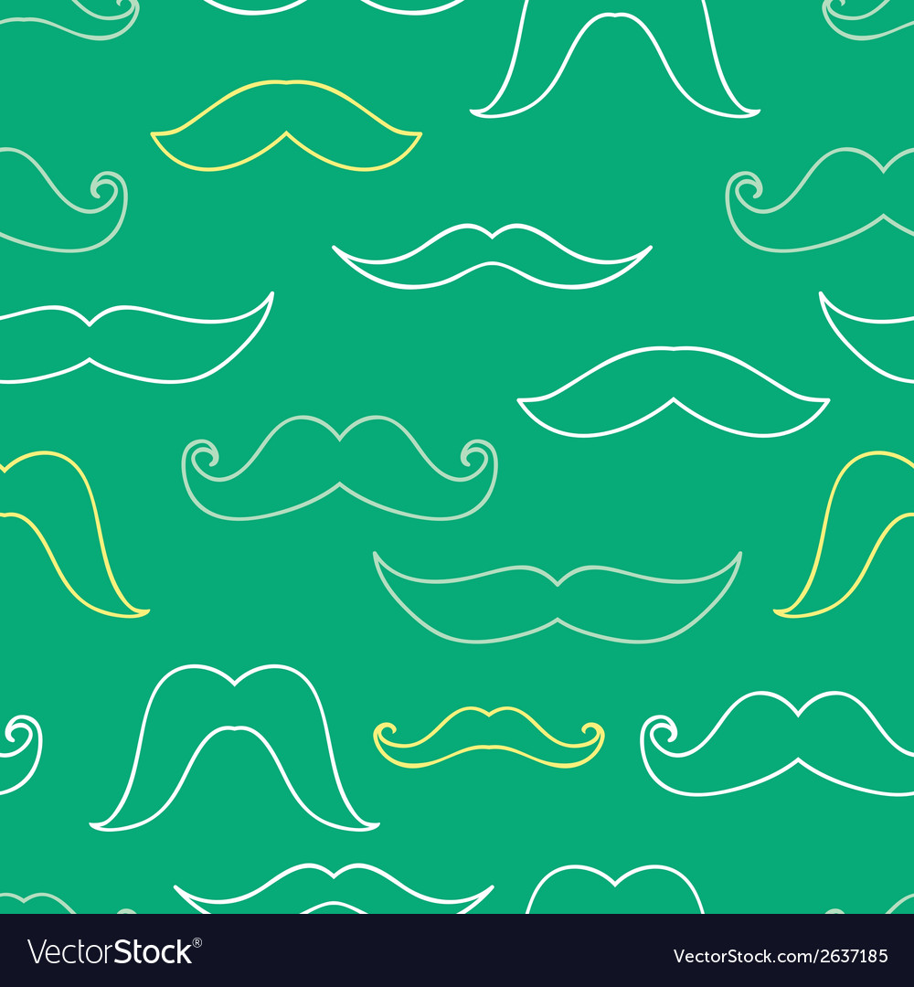 Seamless pattern with mustache