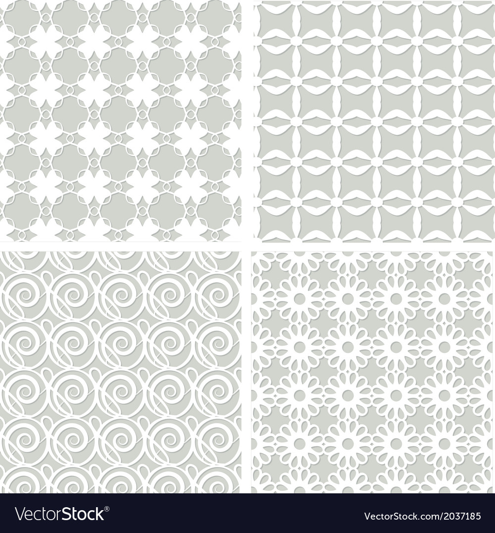 Set of seamless lacy patterns