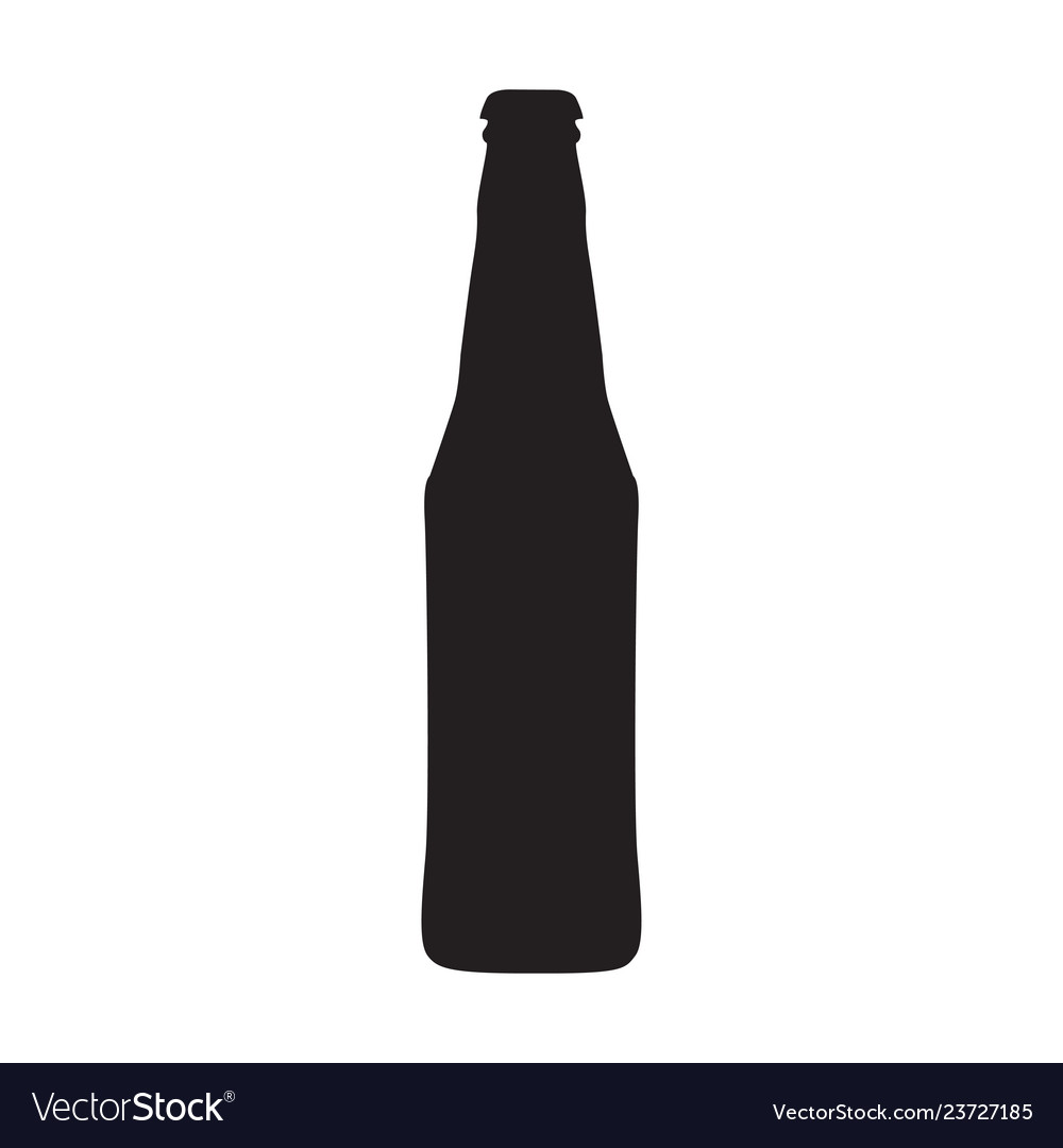 Single beer bottle isolated on a white background Vector Image