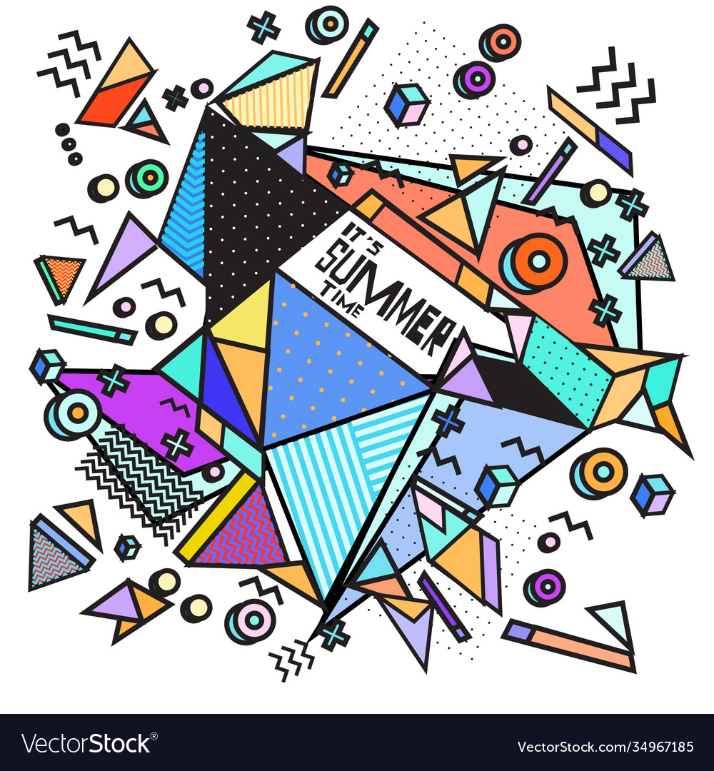 Triangle geometric forms for summer design event