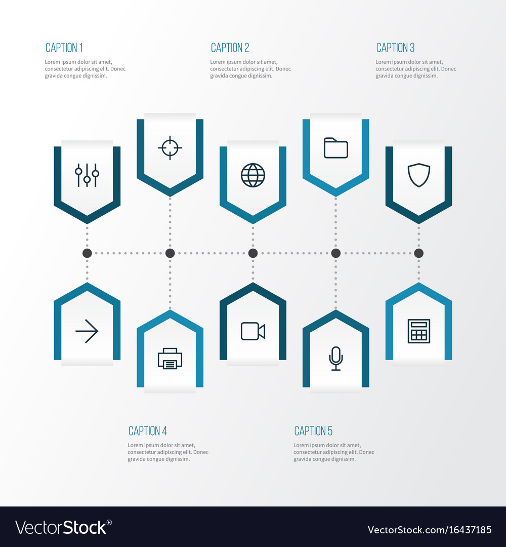 User outline icons set collection of stabilizer