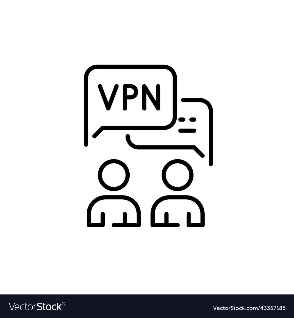 Users chatting using secure and private vpn vector image Users chatting using secure and private vpn