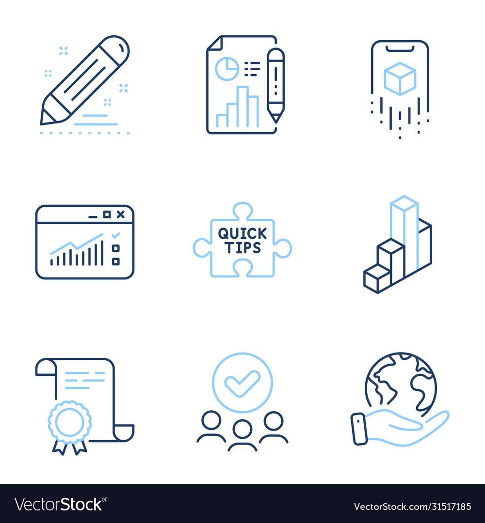 Web traffic report document and augmented reality vector image Web traffic report document and augmented reality