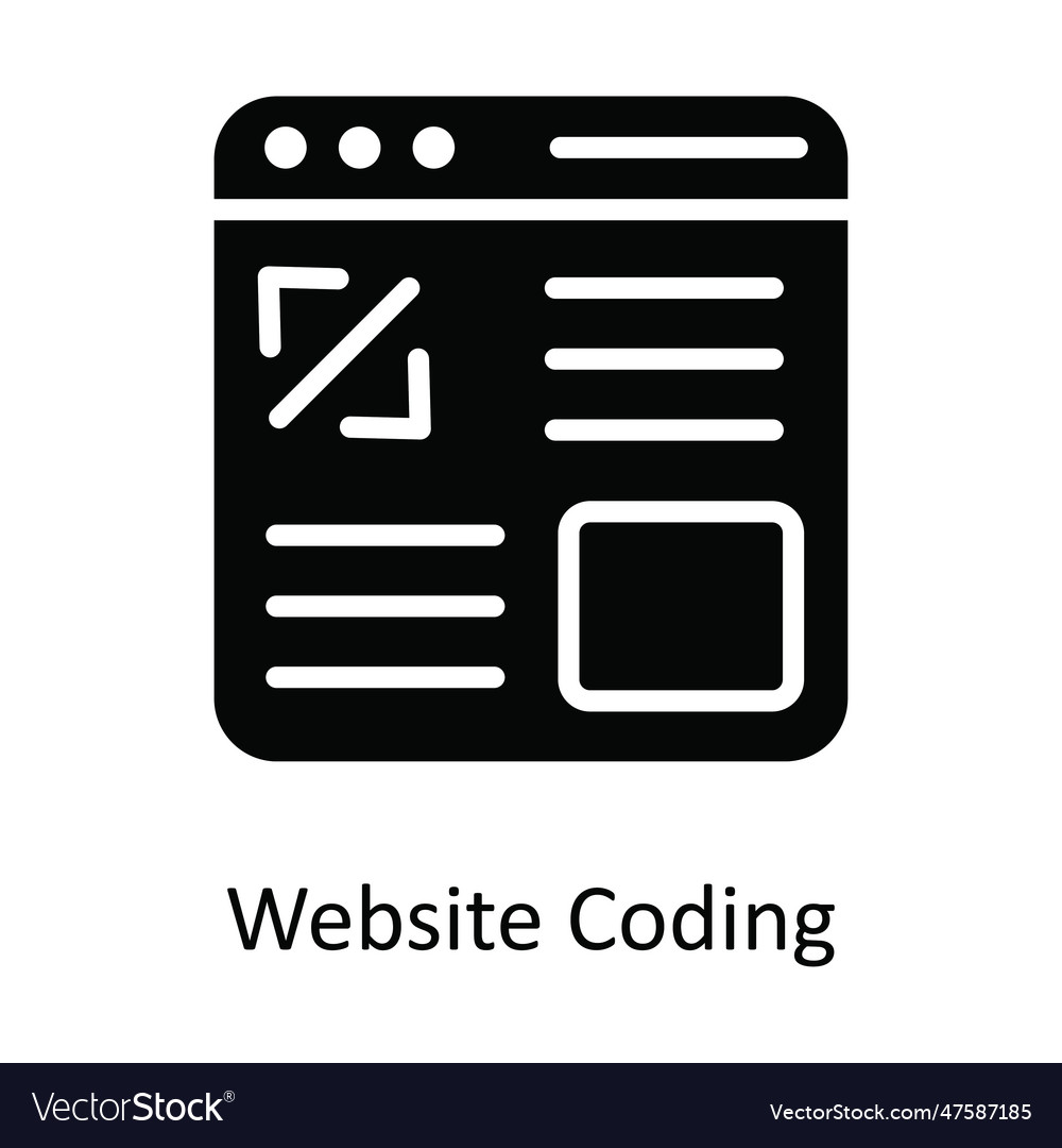 Website coding solid icon design