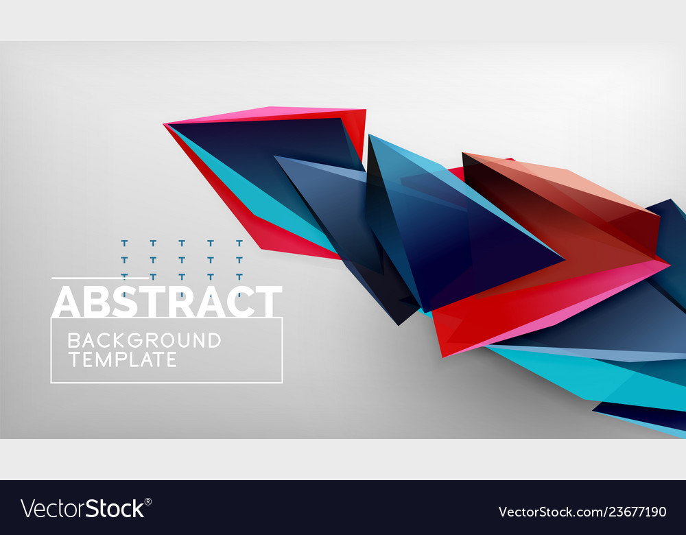 Abstract color triangles geometric background vector image Abstract color triangles geometric background