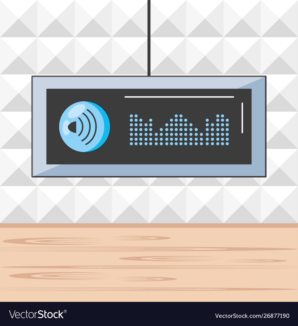 Audio player display with sound graphic