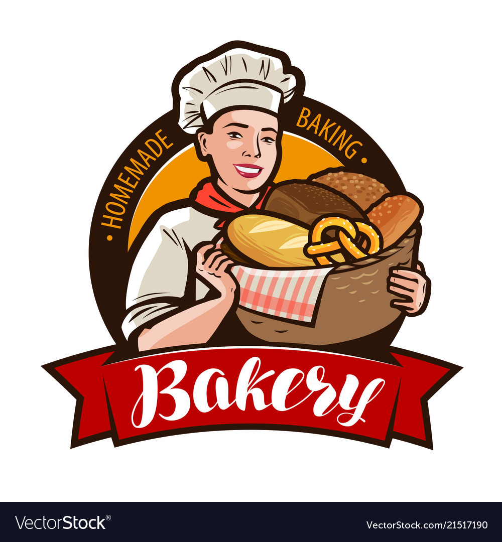 bakery-bakeshop-logo-or-label-woman-baker-vector-image