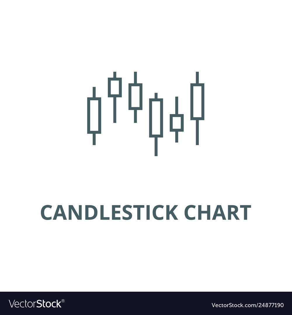 Candlestick chart line icon