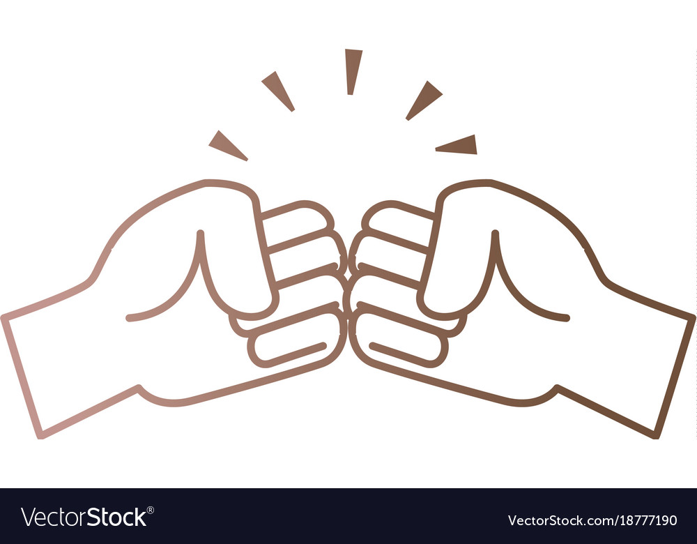 Fists crashing isolated icon