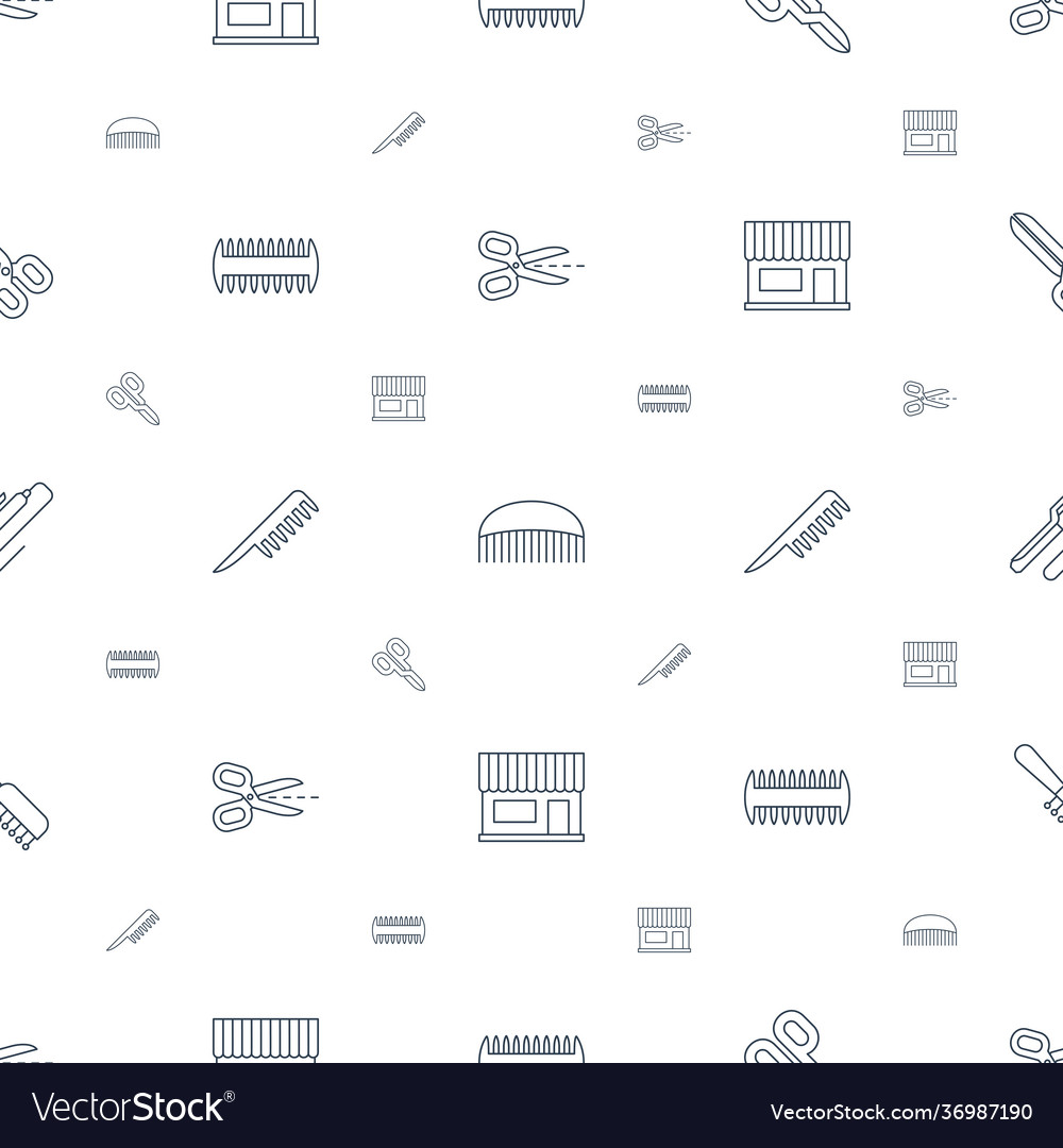 Scissors icons pattern seamless white background
