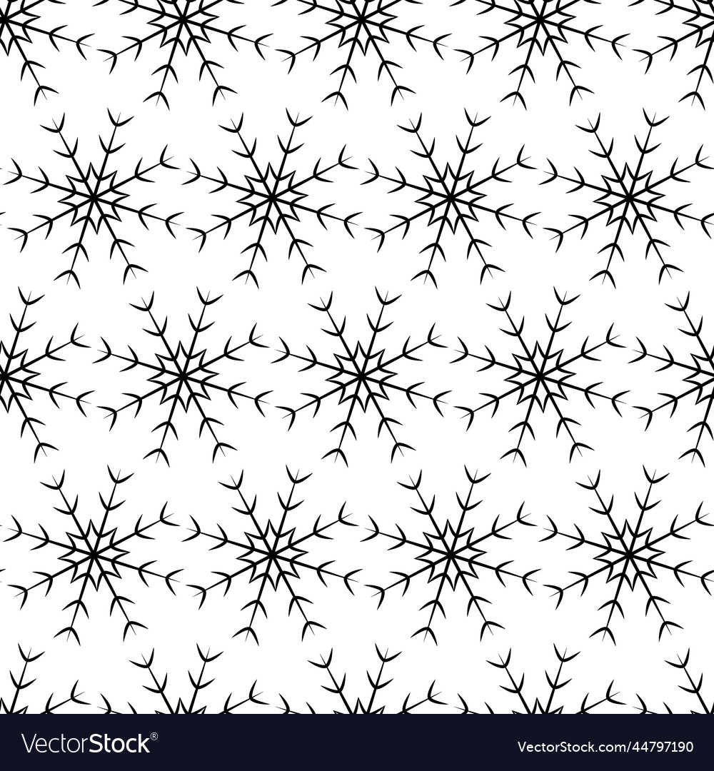 Seamless pattern of openwork abstract snowflake vector image Seamless pattern of openwork abstract snowflake