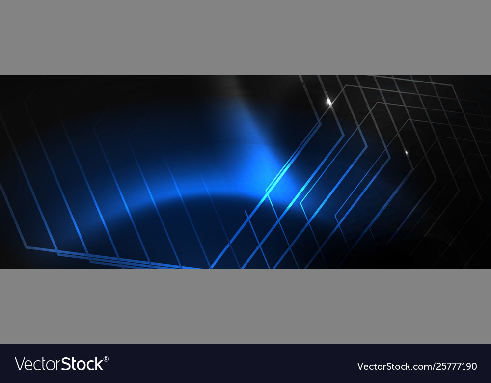 Shiny neon techno template lines background Vector Image