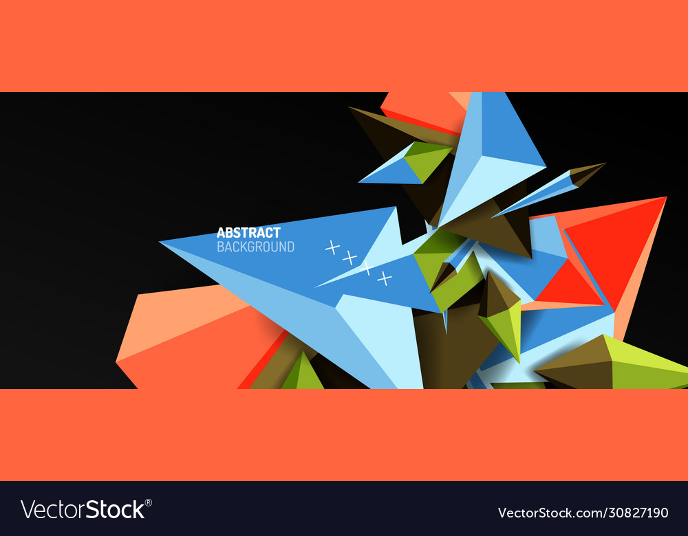 Trendy simple triangle abstract background vector image Trendy simple triangle abstract background
