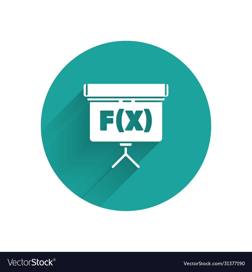 White chalkboard with function mathematical icon vector image White chalkboard with function mathematical icon