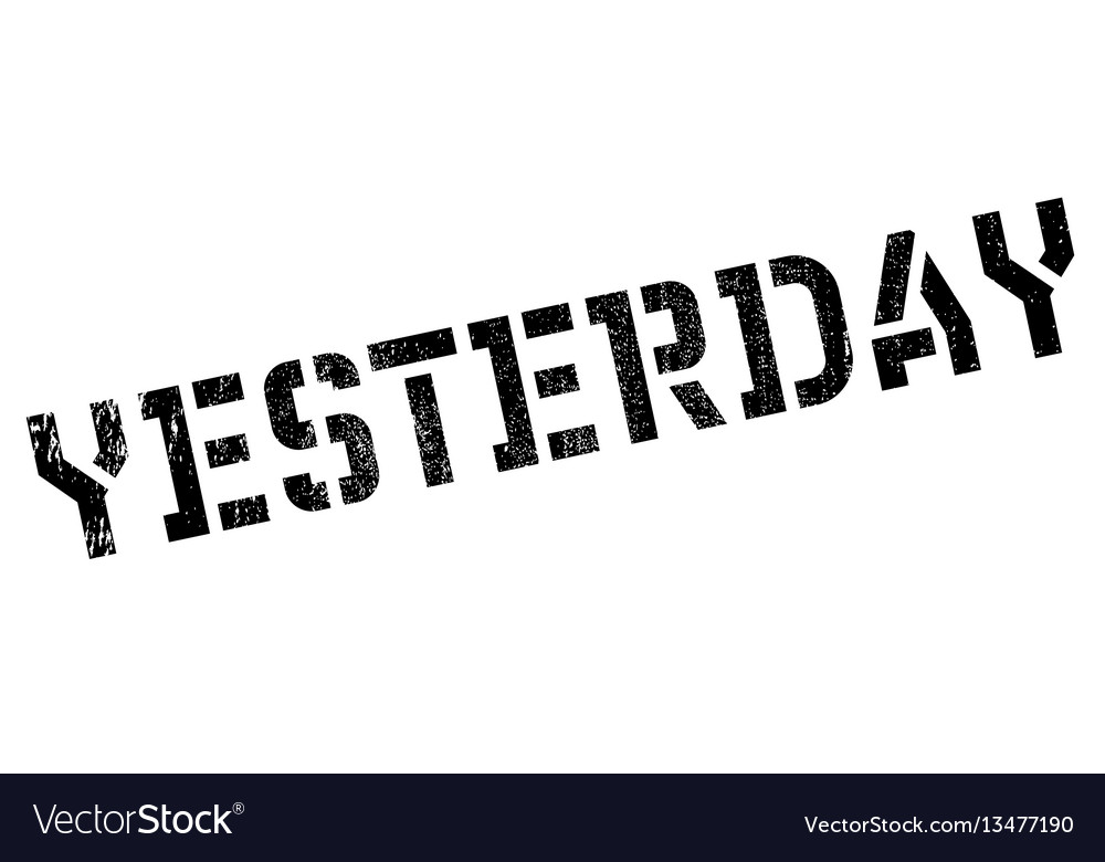 Yesterday rubber stamp Royalty Free Vector Image