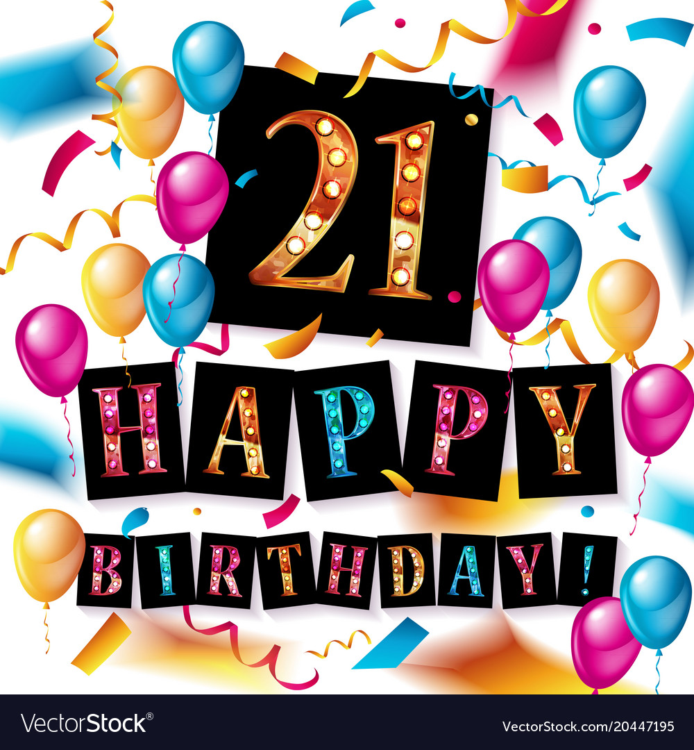 21 years anniversary Royalty Free Vector Image