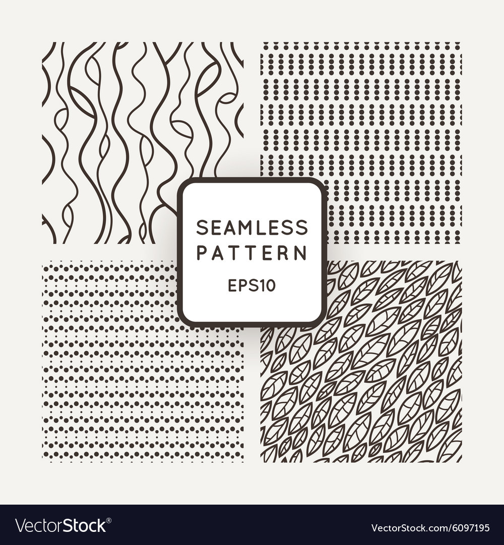 A set of four patterns in monochrome
