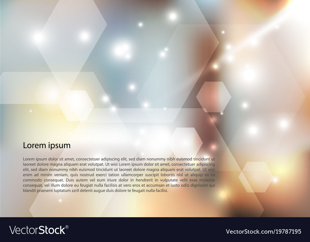 Abstract colorful background with shiny hexagon