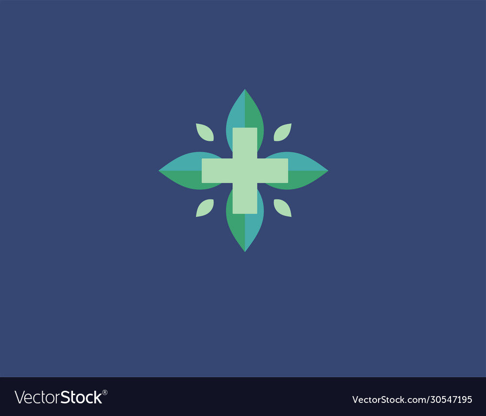 Abstract creative logo icon vegetative pattern