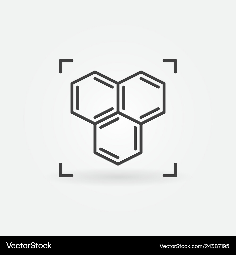 Chemical structure or formula icon in thin Vector Image