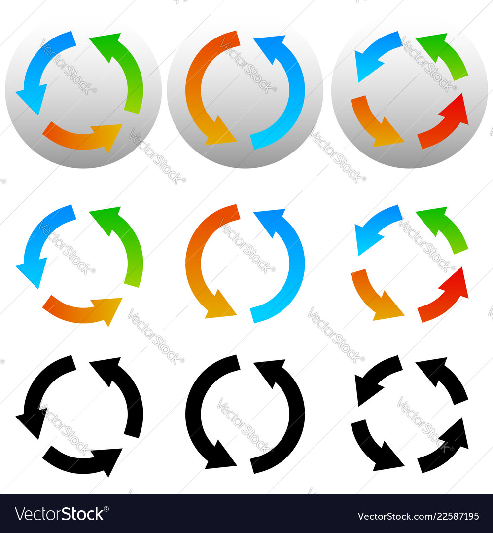 Circular Arrows & Circles - Cycle Icons