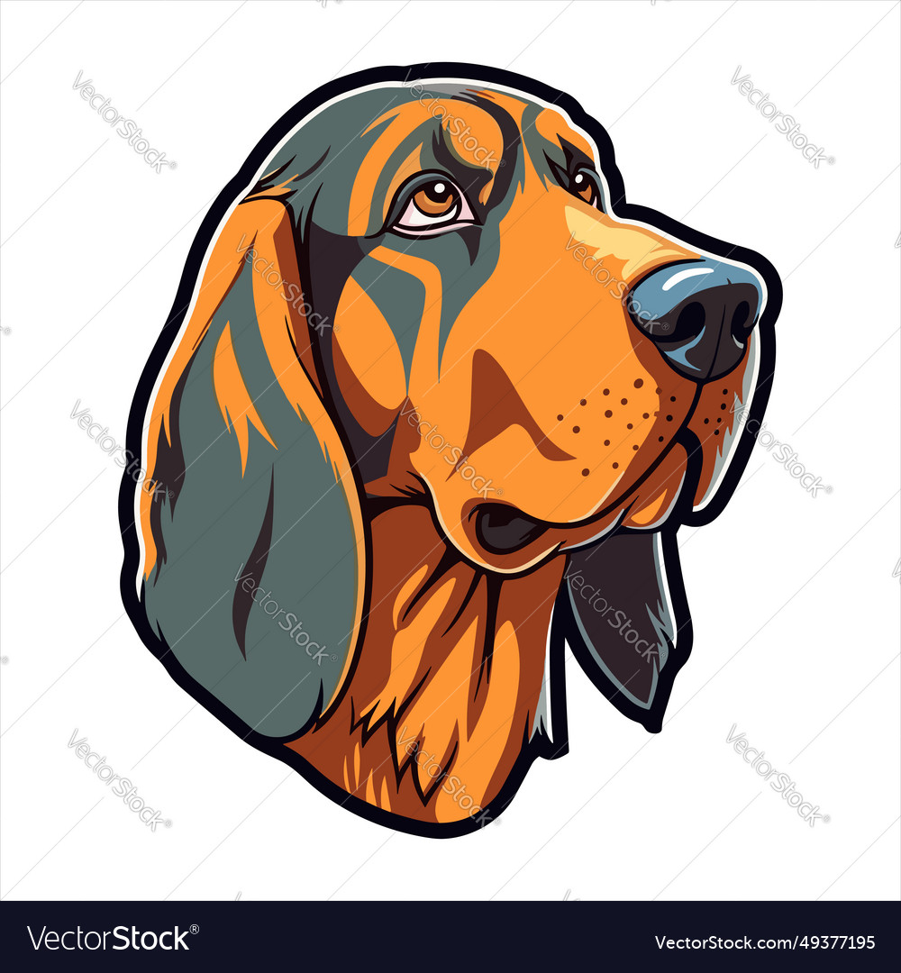 German hound dog breed cute cartoon kawaii