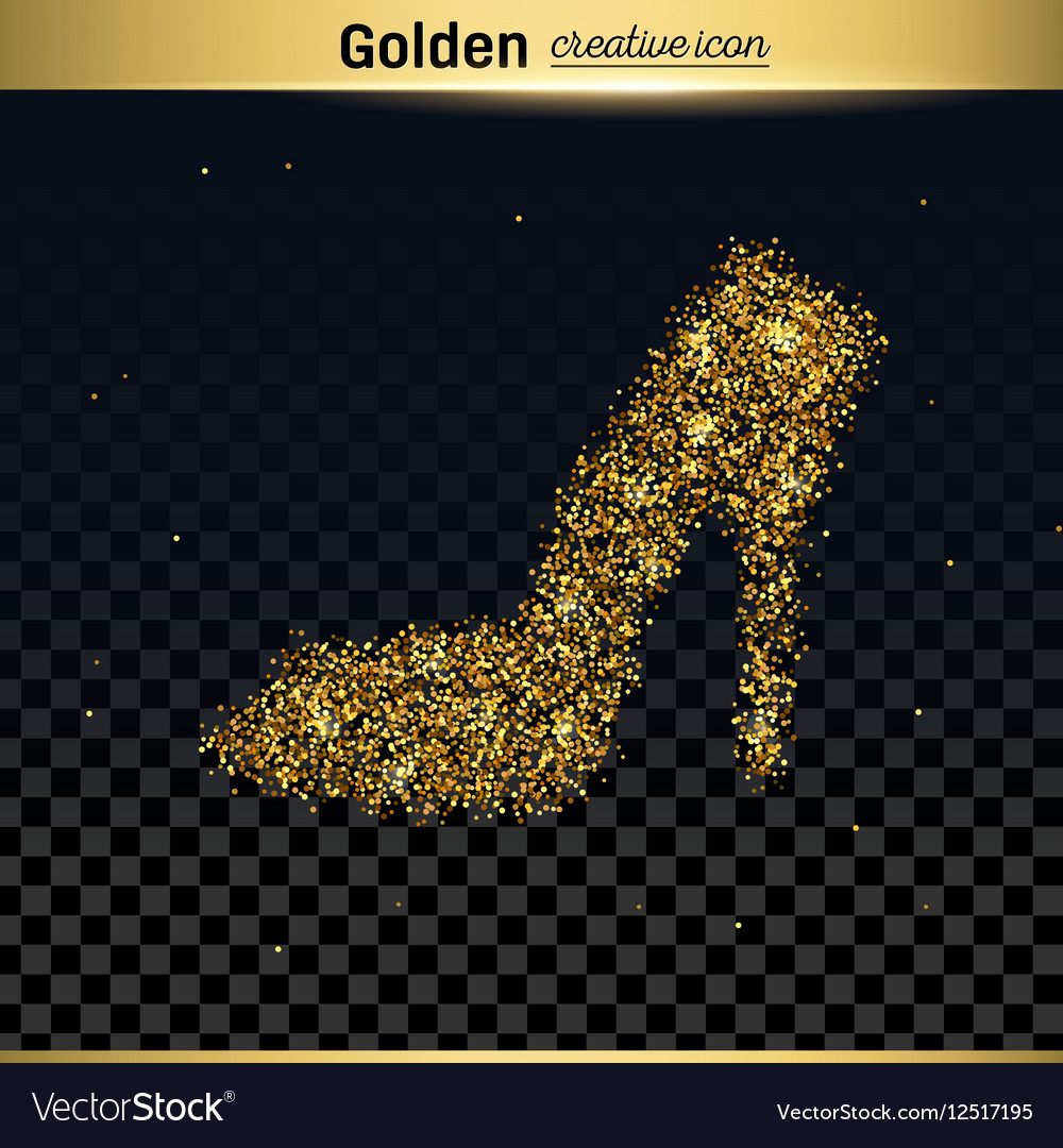 Gold glitter icon Royalty Free Vector Image - VectorStock