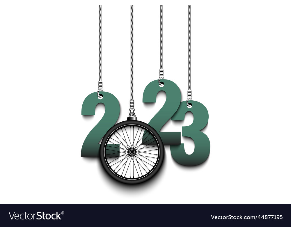 Happy new year 2023 and bike wheel