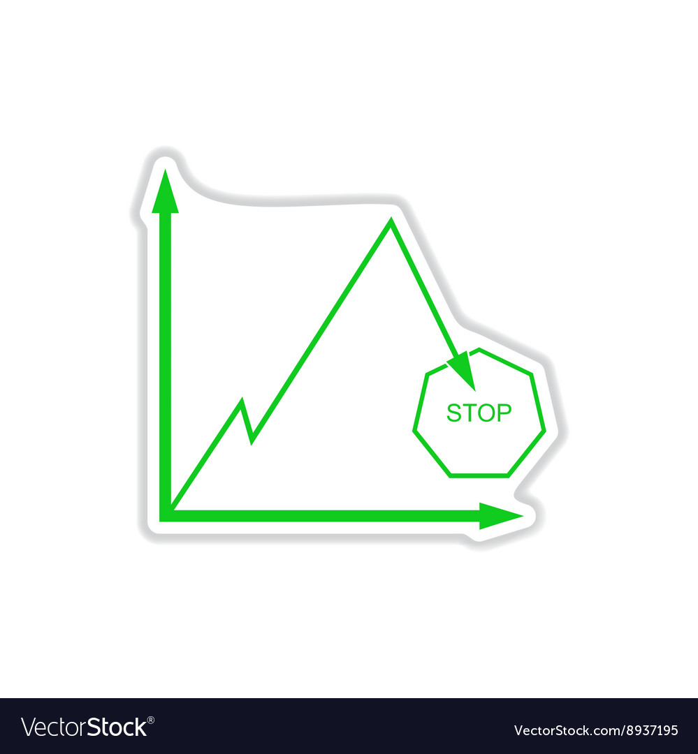 Papier Aufkleber auf weißem Hintergrund Geld Diagramm