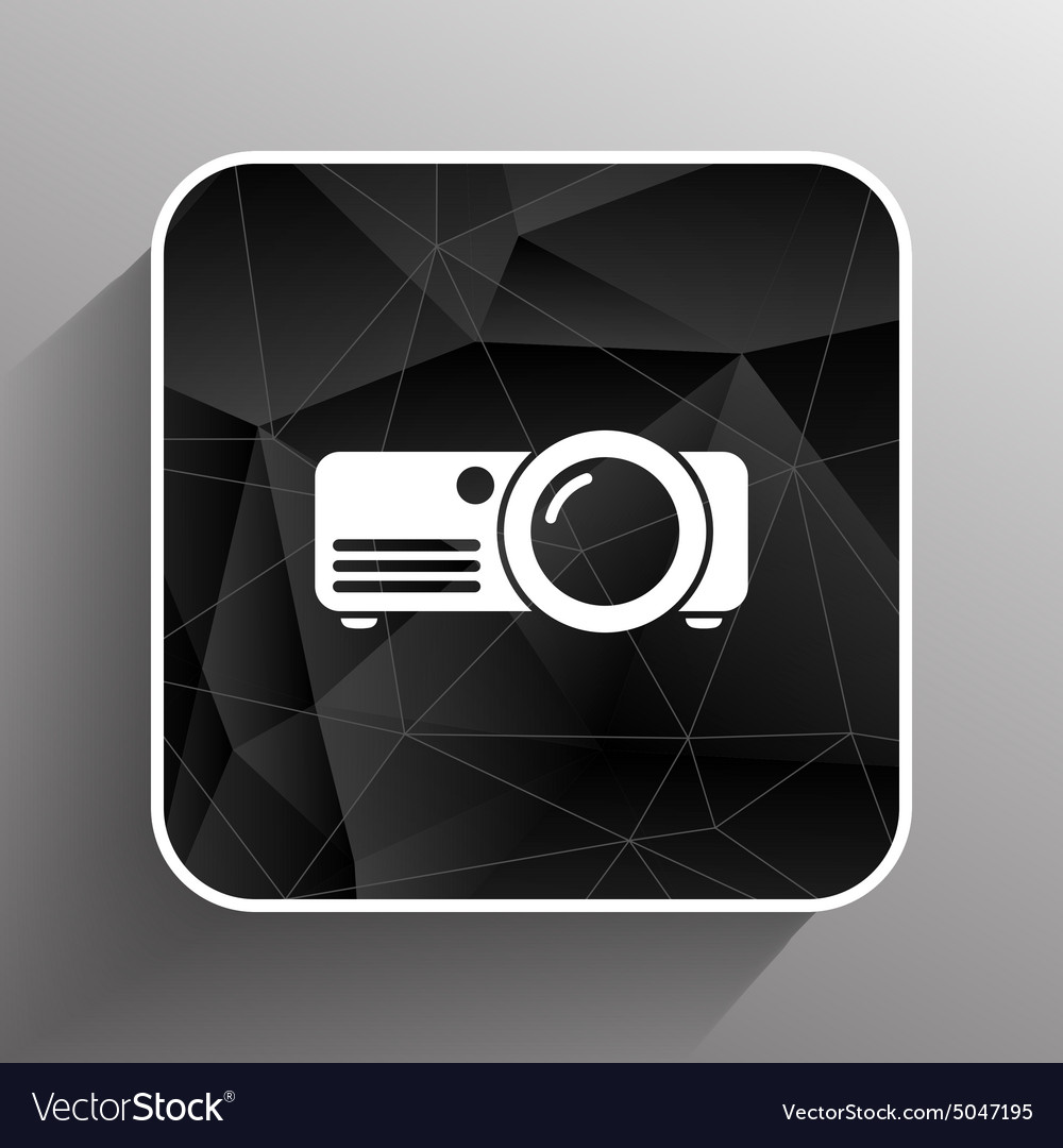 Projector icon rounded squares button symbol