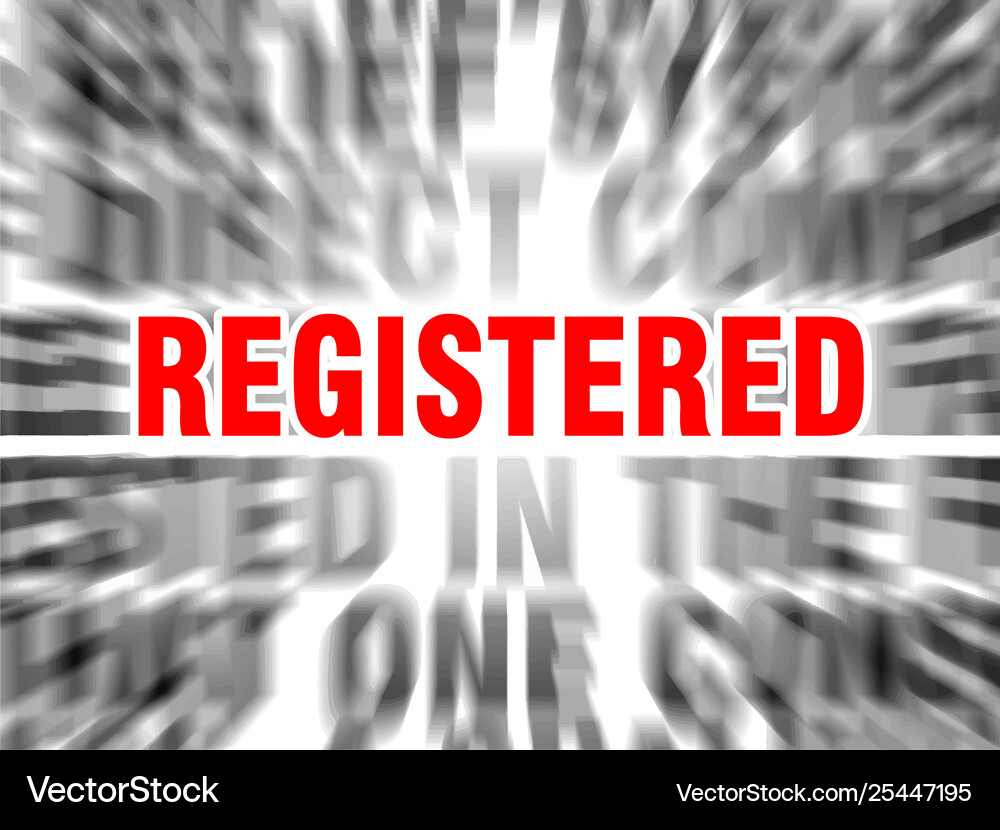 Registered Royalty Free Vector Image - VectorStock