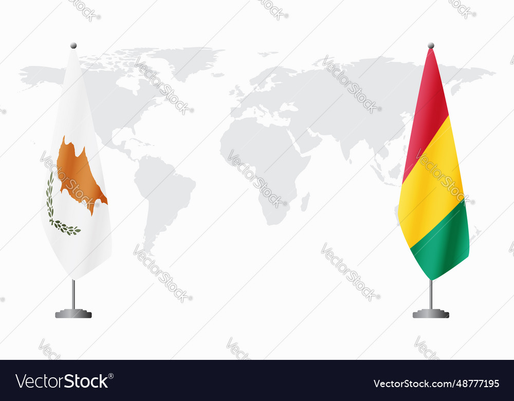 Republik von Zypern und guinea Flaggen für offizielle