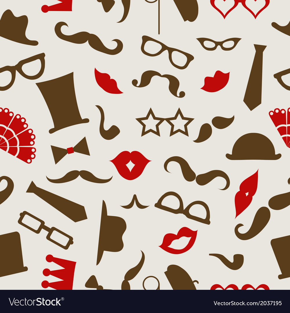 Retro Mustache Pattern