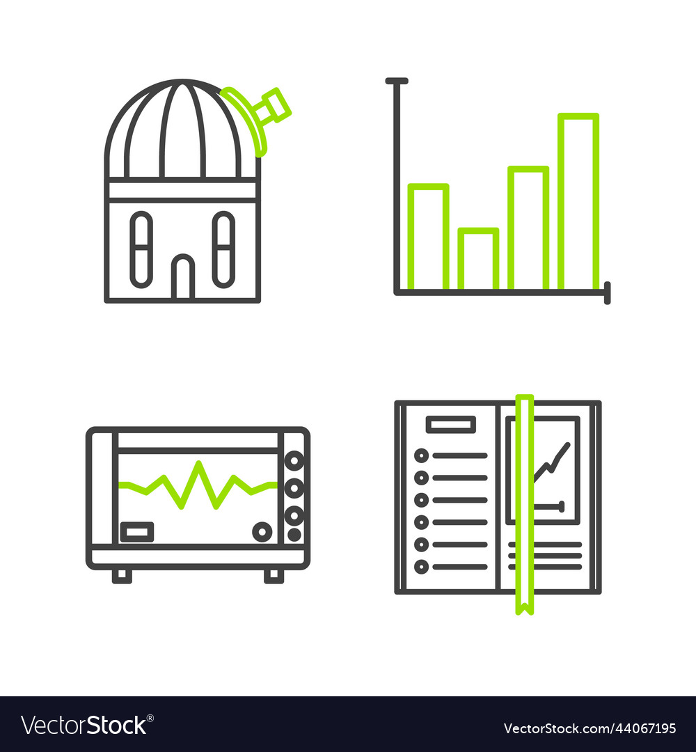 Set line notebook computer monitor vector image Set line notebook computer monitor