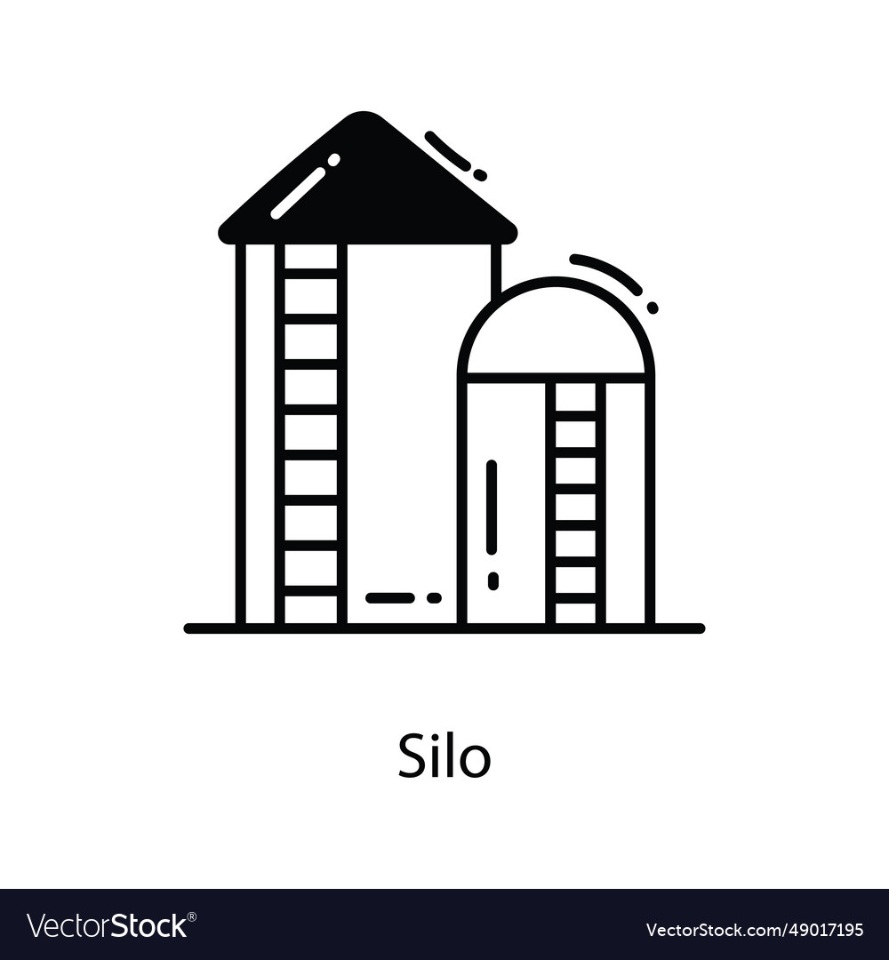 Silo doodle icon design agriculture