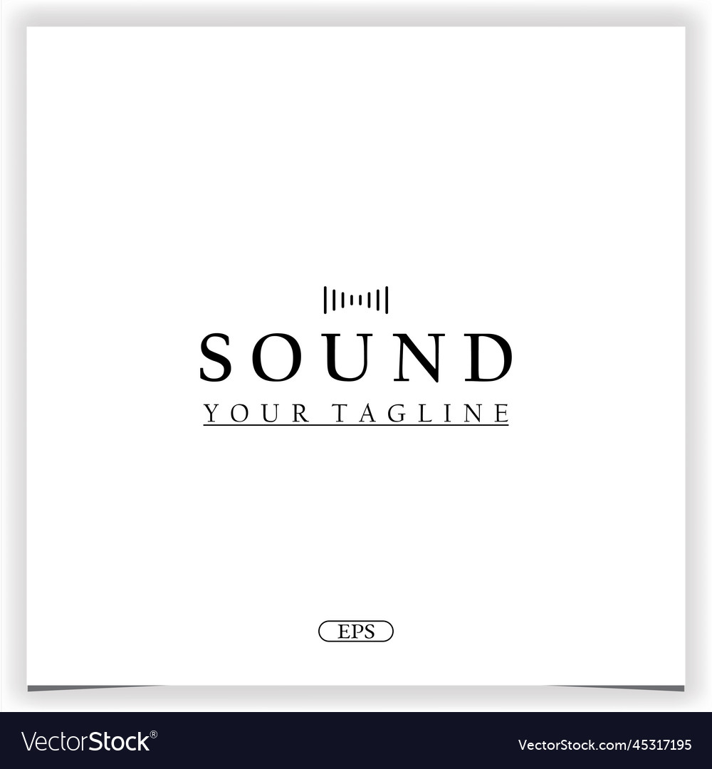 Sound logo premium elegant template eps 10