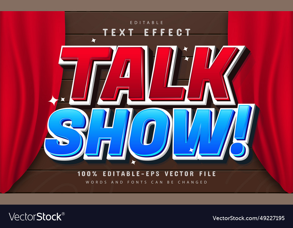 Talk show 3d text effect editable