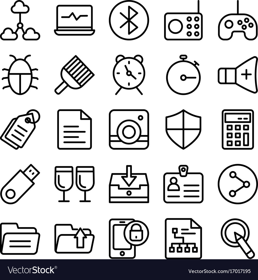 Web design line icons 8