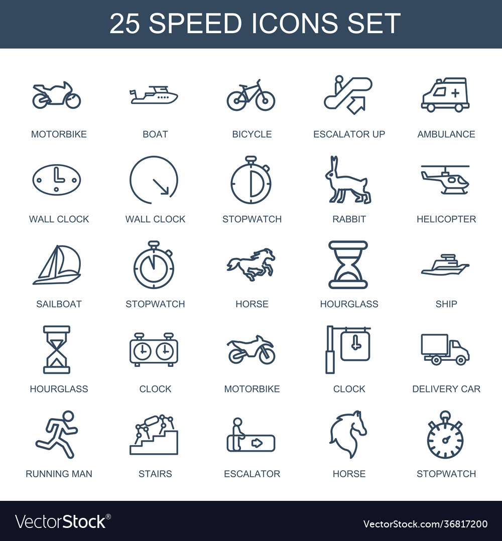 25 speed icons