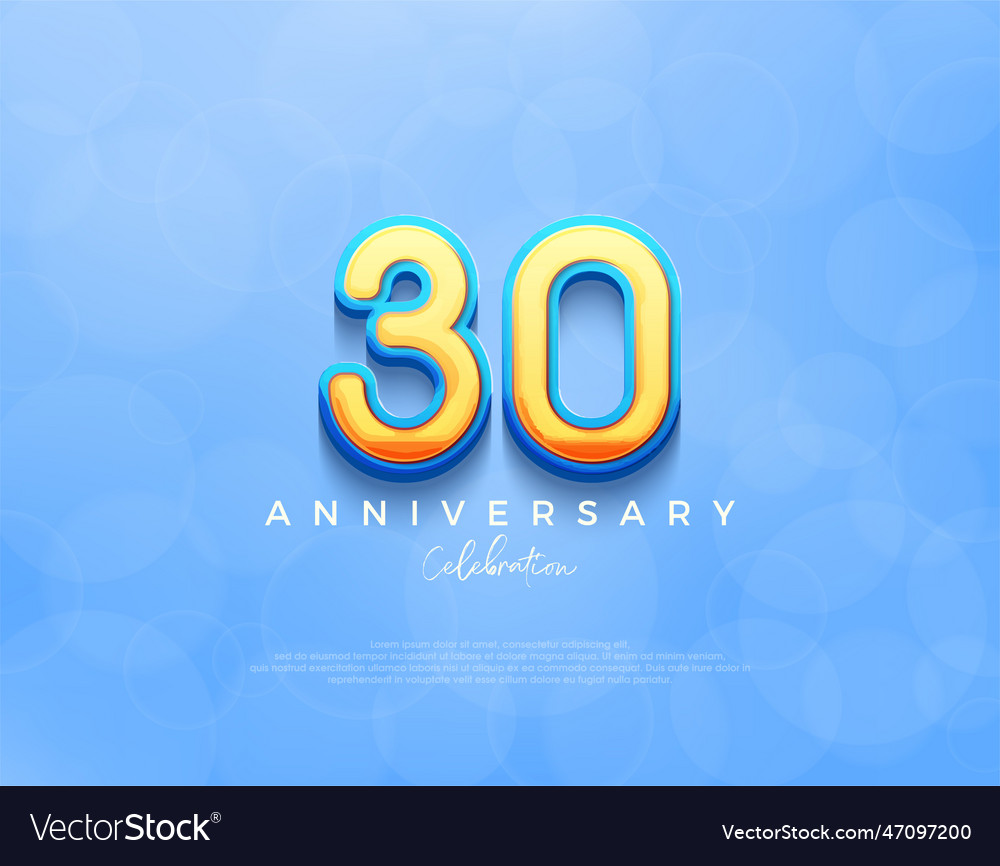 30th anniversary design premium background Vector Image