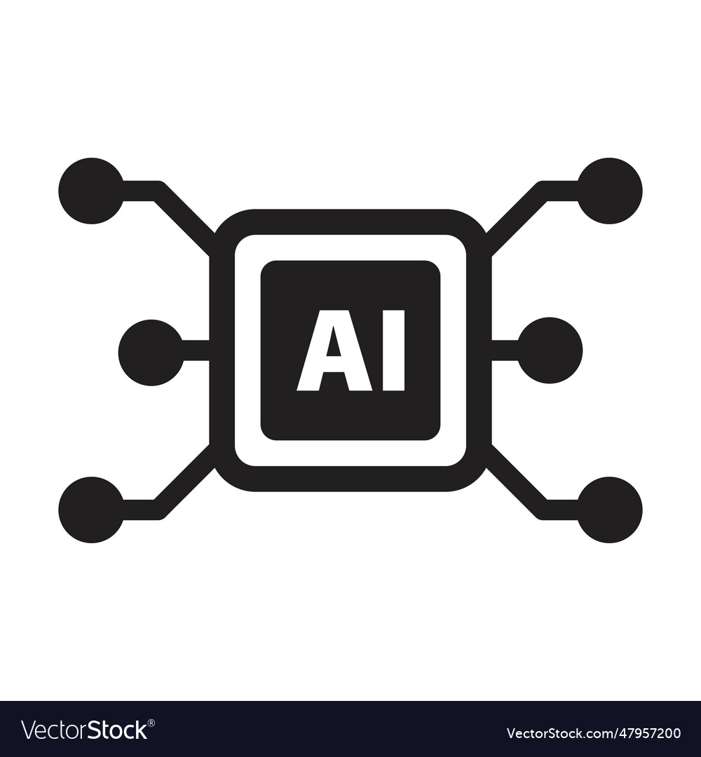 Ai artificial intelligence icon digital micro