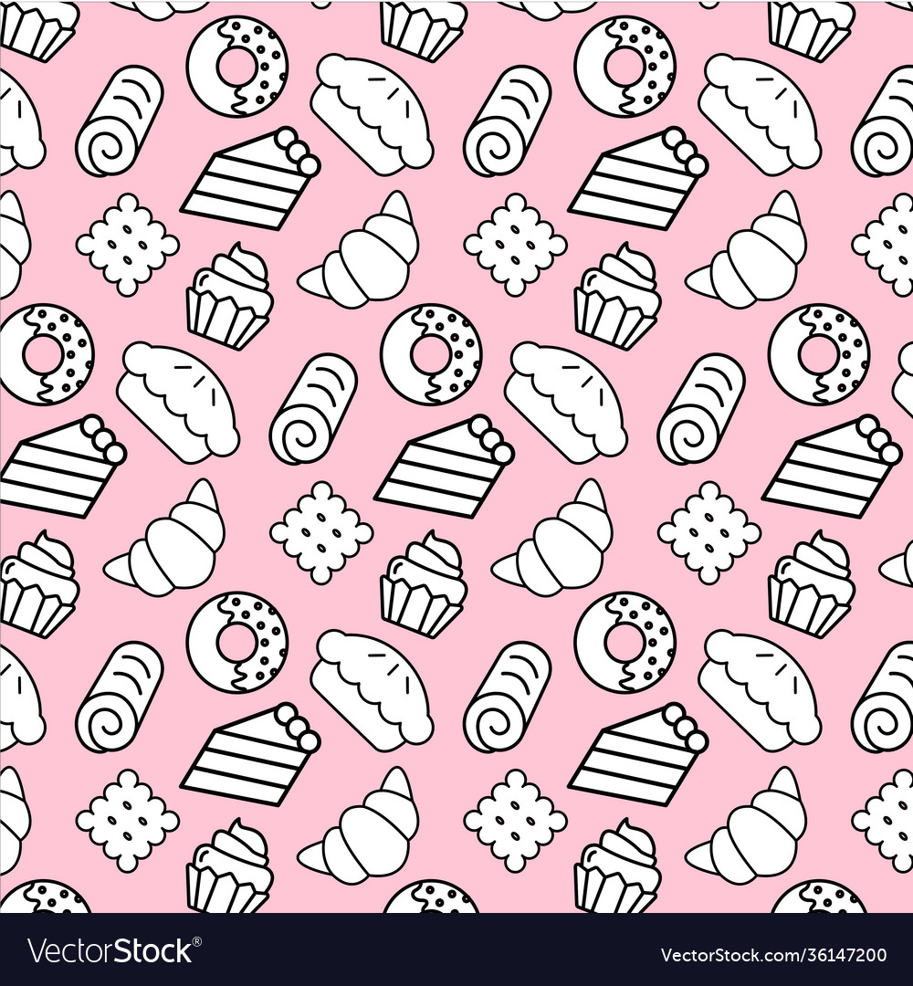 Colored pattern and texture background for bakery vector image Colored pattern and texture background for bakery