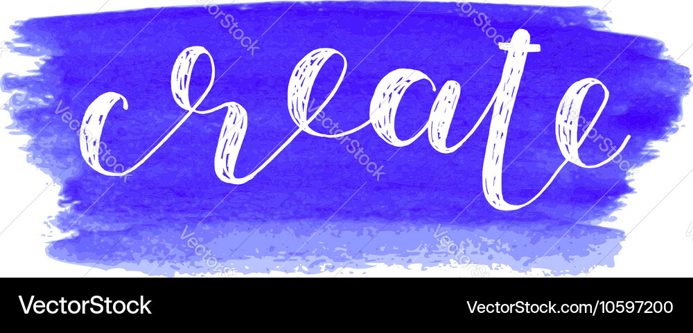 Create Brush lettering Royalty Free Vector Image