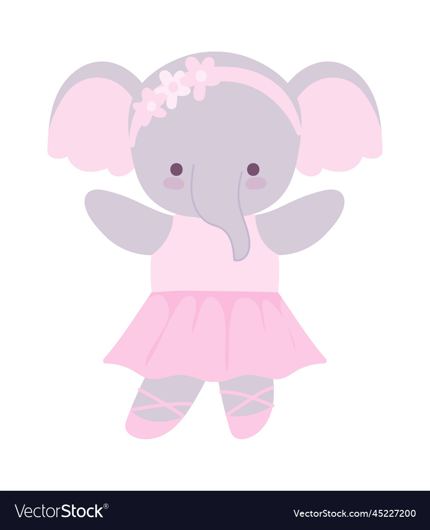 Elephant ballerina in ballet tutu