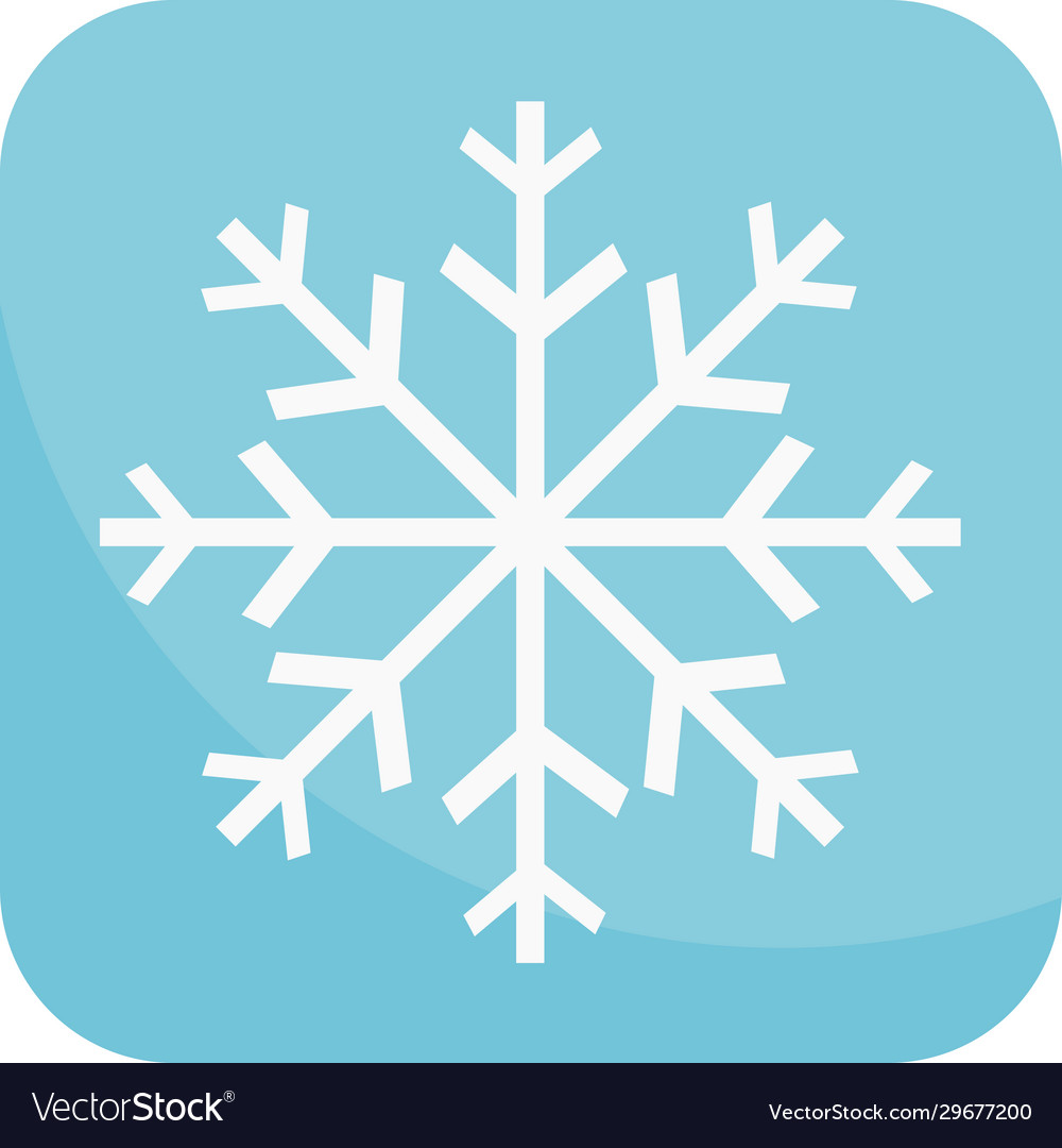 Frost and snowflake simple icon with blue