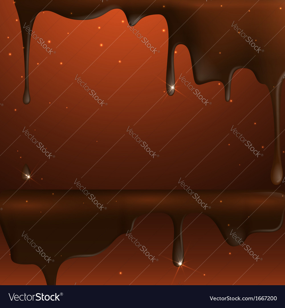 Melted chocolate dripping Royalty Free Vector Image