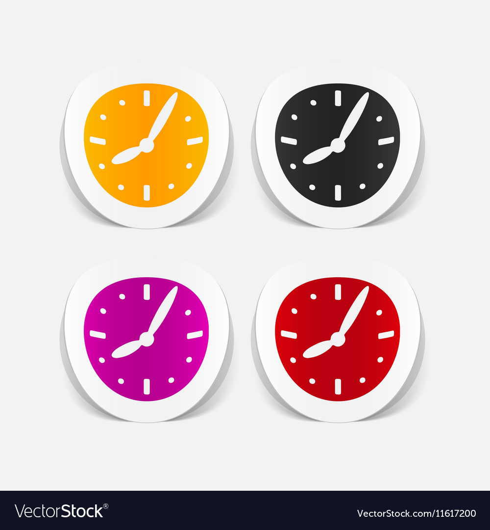 Realistic design element clock