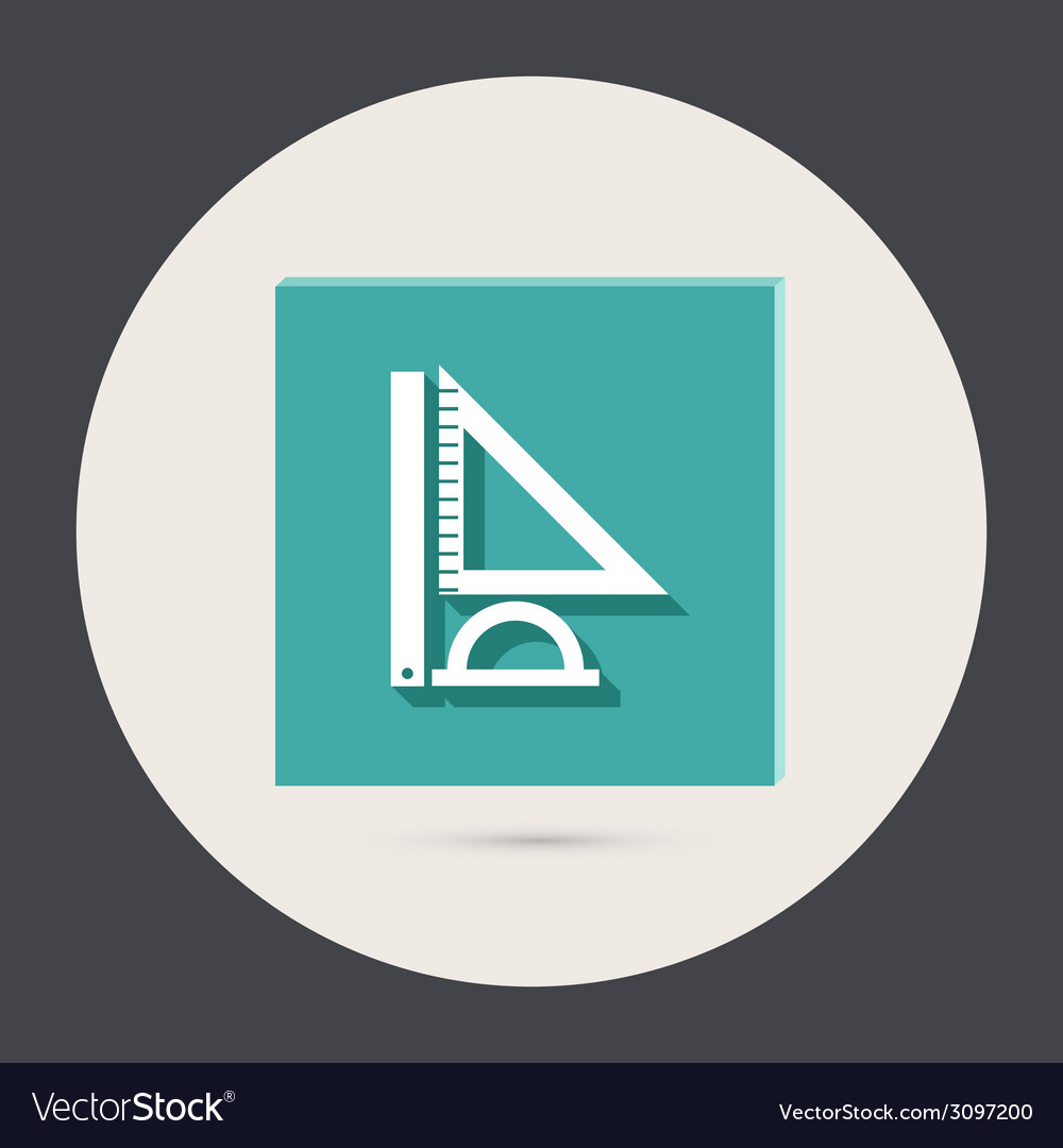 Ruler protractor triangle symbol of geometry