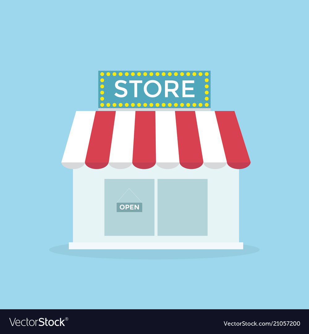 Download Shop icon flat design Royalty Free Vector Image